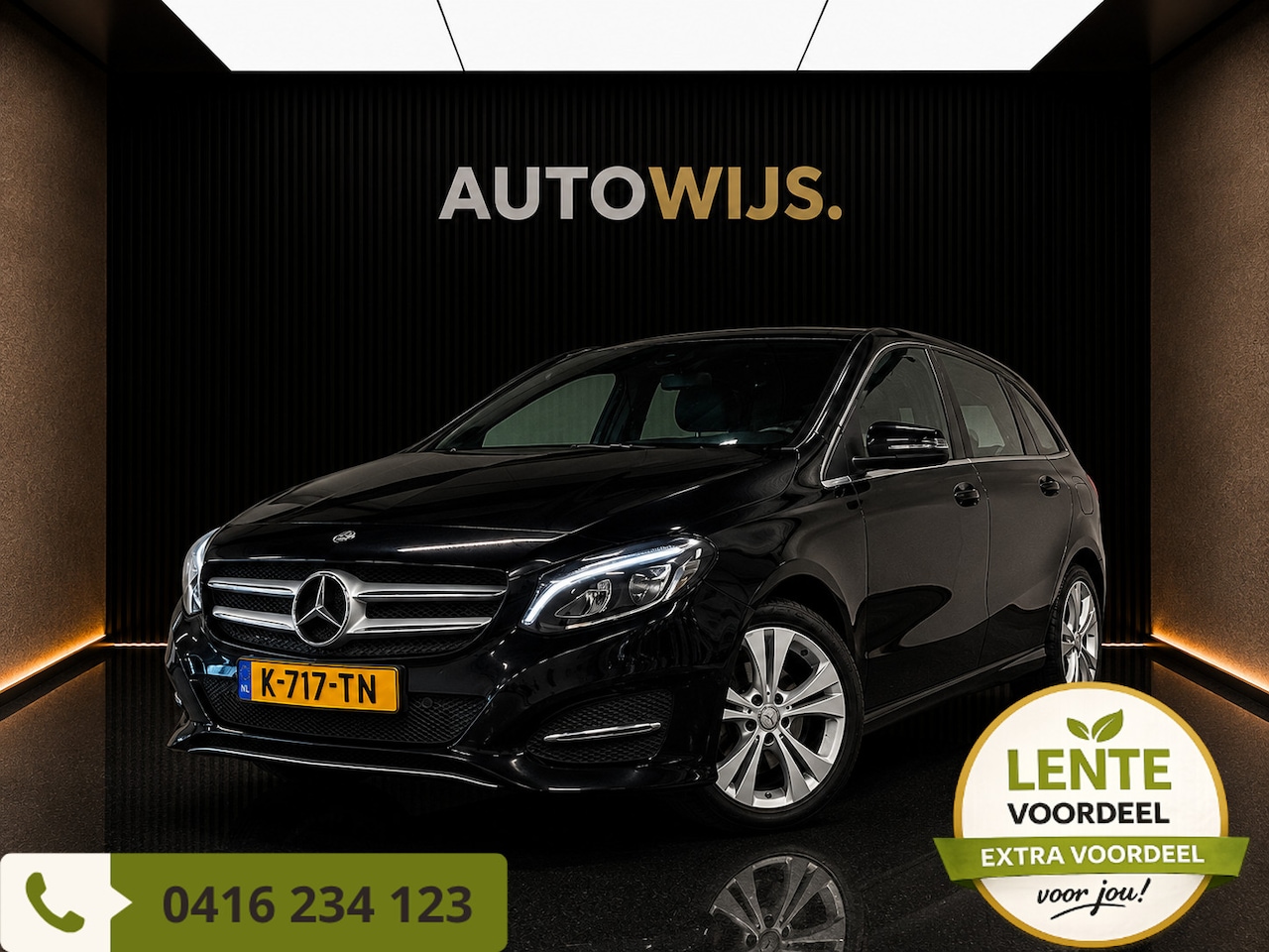 Mercedes-Benz B-klasse - 160 Ambition|FACELIFT|LED|NAVI|Stoelverw|GOED ONDERHOUDEN - AutoWereld.nl