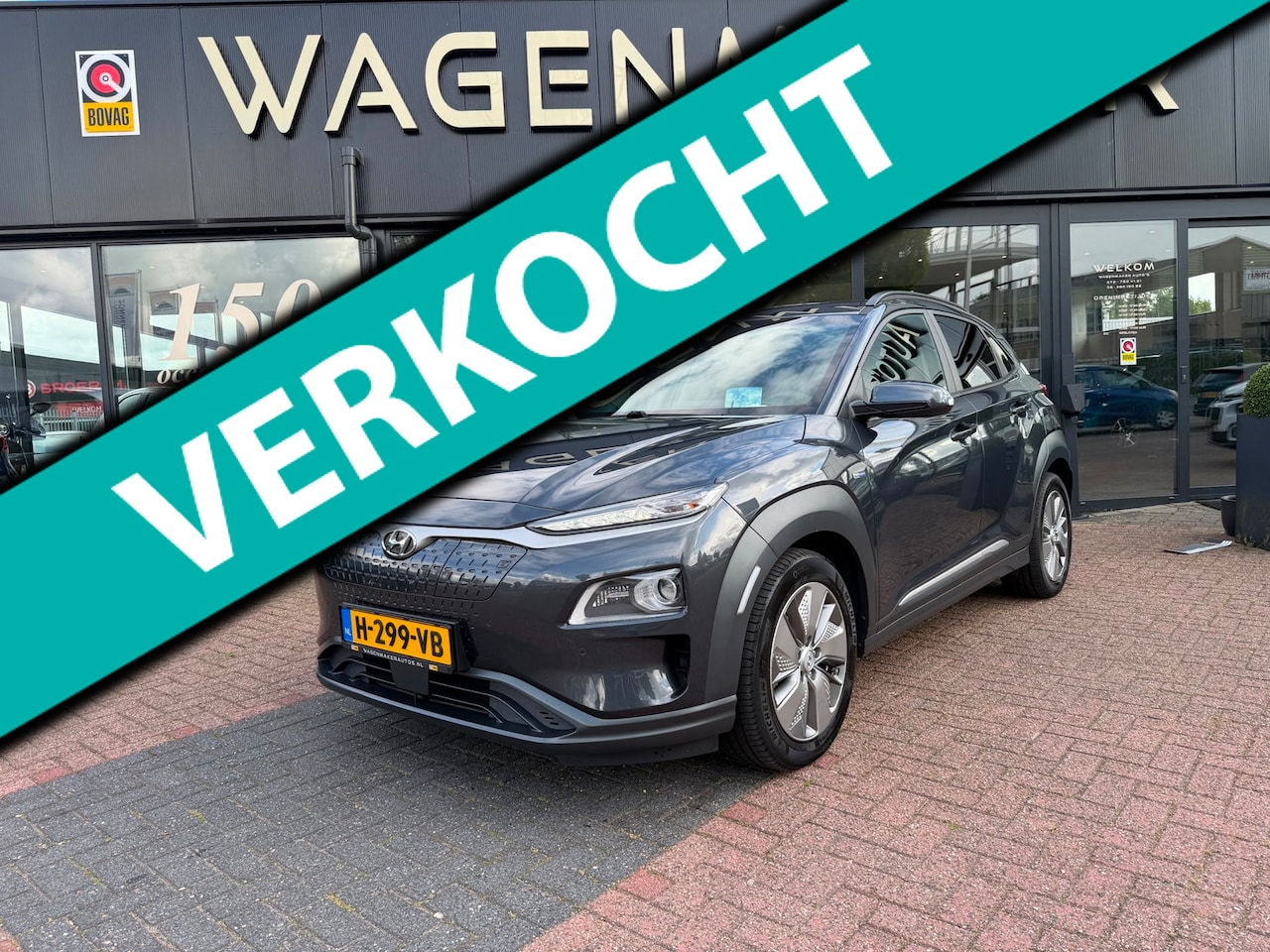 Hyundai Kona Electric - EV Premium 64 kWh ACC|NAV|Cam|Leder|SOH 100% - AutoWereld.nl