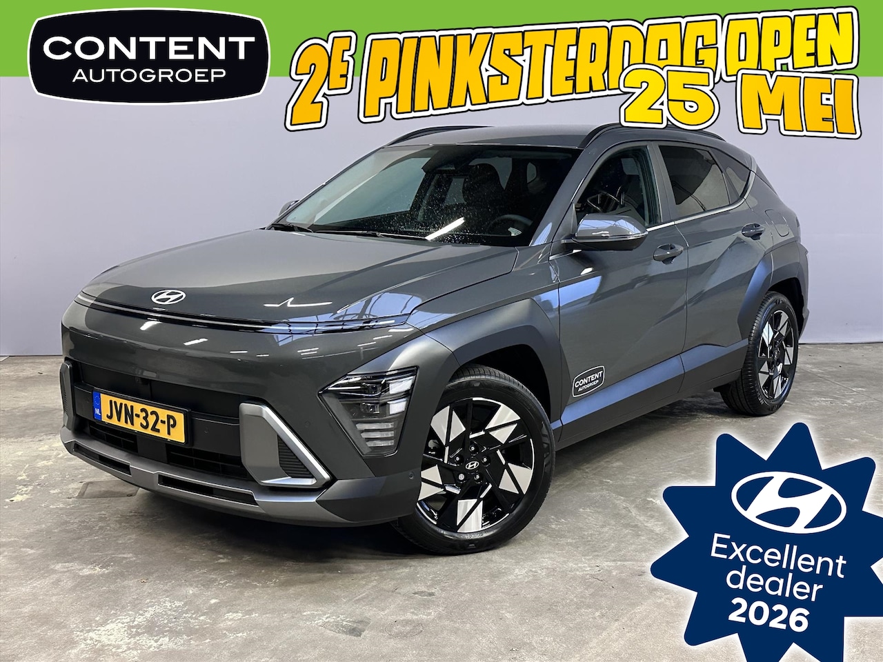 Hyundai Kona - 1.6 Hybride DCT Premium I Leder I 360 Camera - AutoWereld.nl