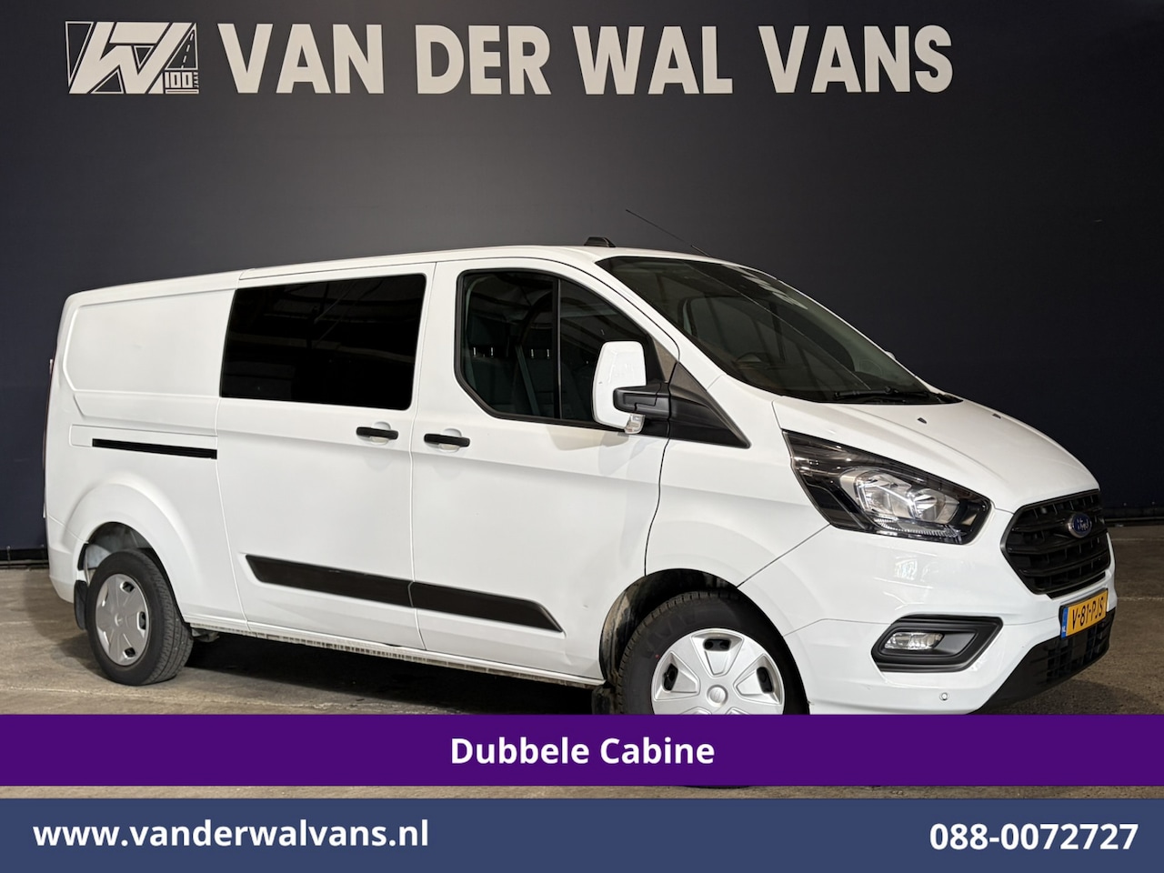 Ford Transit Custom - 2.0 TDCI 131pk L2H1 Dubbele Cabine Euro6 Airco | 6-Zits | Cruisecontrol | Trekhaak Verwarm - AutoWereld.nl