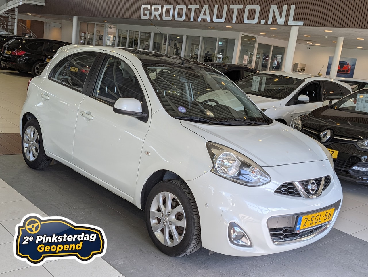 Nissan Micra - 1.2 DIG-S Tekna Panoramadak, Airco, Cruise Control, Stuurbekrachtiging - AutoWereld.nl