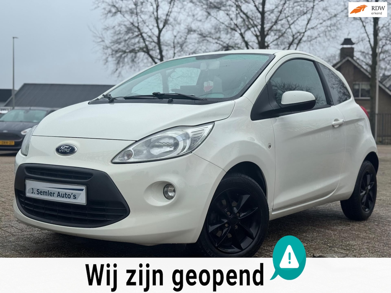 Ford Ka - 1.2 BLACK&WHITE AIRCO APK 2028 ZWARTE VELGEN - AutoWereld.nl