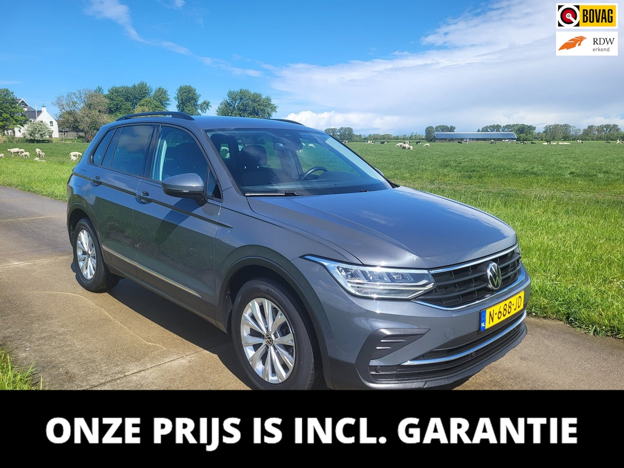 Volkswagen Tiguan - 1.5 TSI 47.085 km 2021 automaat navi trekhaak - AutoWereld.nl