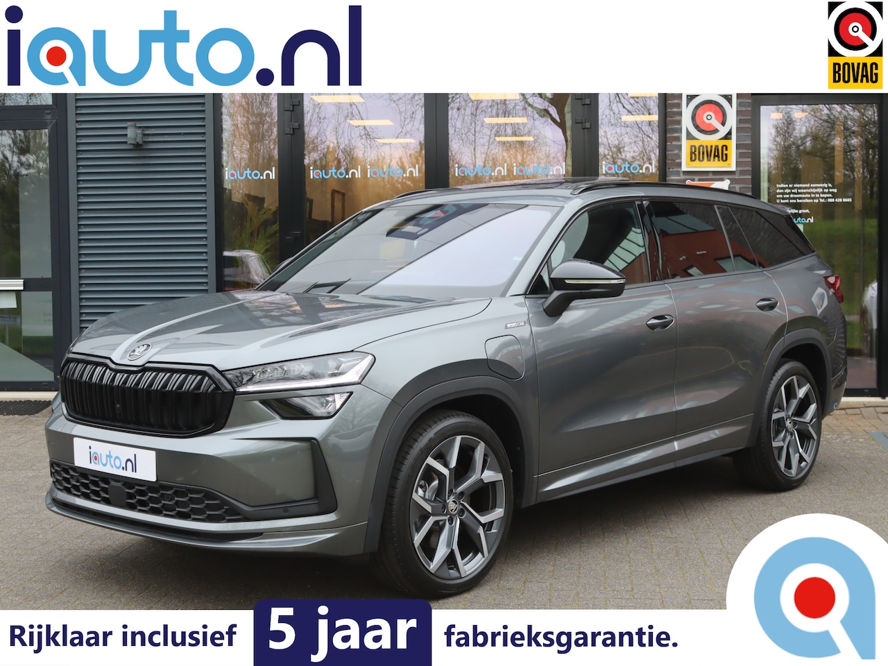 Skoda Kodiaq - iV 1.5 TSI PHEV Sportline Pano/Matrix LED/ACC/Keyless/Camera/20"/Elek. stoel+mem/Trekhaak - AutoWereld.nl