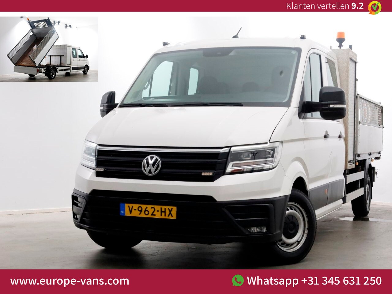 Volkswagen Crafter - 35 2.0 TDI 140pk E6 D.C. Highline Kipper met hoge boorden 09-2017 - AutoWereld.nl