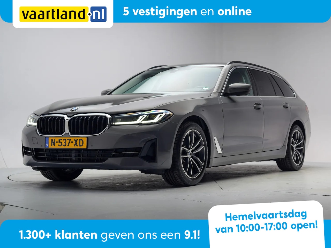 BMW 5-serie Touring - 520i Business Edition+ Aut. [ LED Apple / Android Leder Stoelverwarming Nav prof ] - AutoWereld.nl