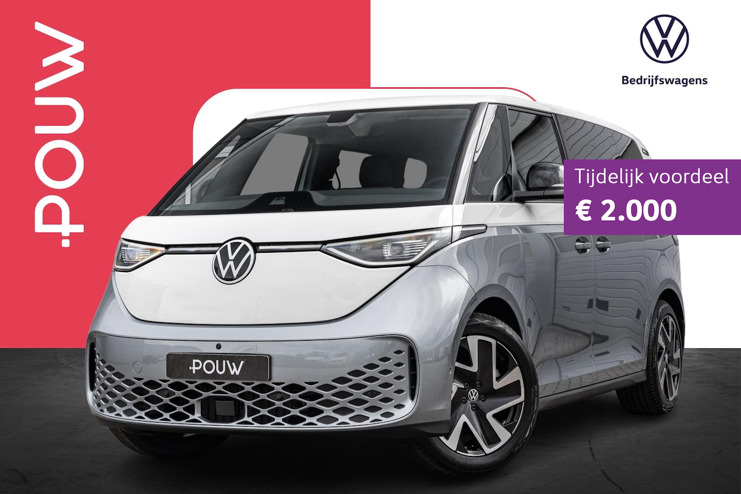 Volkswagen ID. Buzz - Pro Bulli Limited 286pk 86 kWh LWB | Design Pakket | Assistance Pakket Plus | Trekhaak - AutoWereld.nl