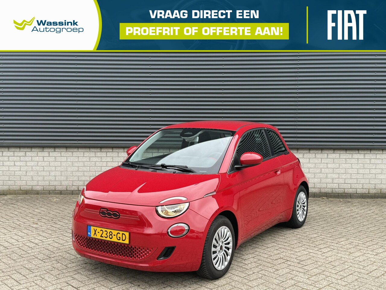 Fiat 500 - RED 24 kWh SOH 97% I Apple Carplay/Android Auto - AutoWereld.nl