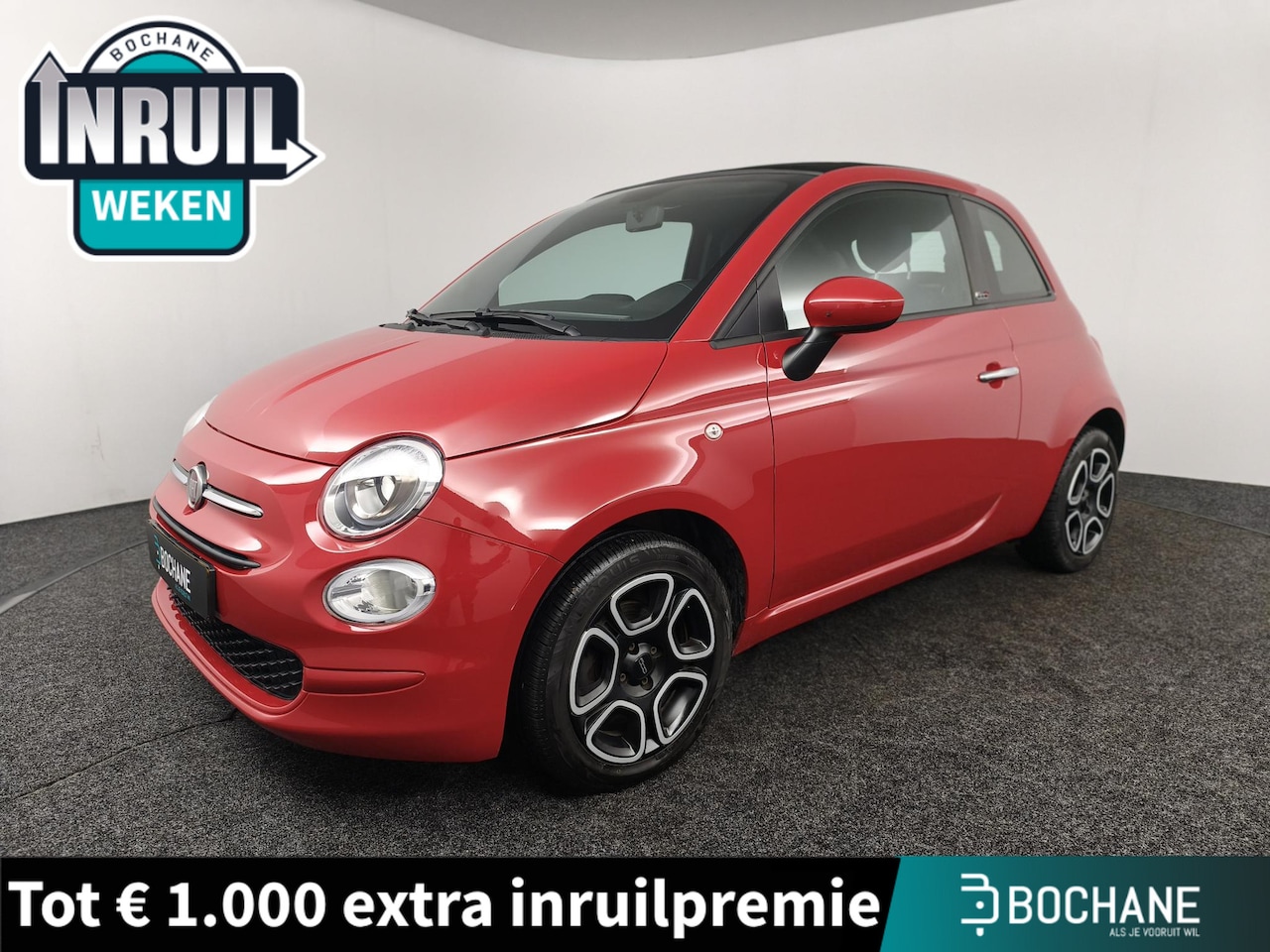 Fiat 500 C - 1.0 Hybrid Club | Apple CarPlay / Android Auto | Cruise Control | Parkeersensoren | DAB+ | - AutoWereld.nl
