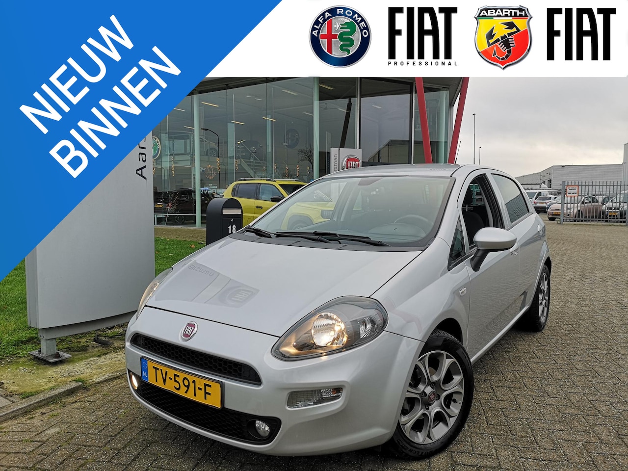 Fiat Punto Evo - 0.9 TwinAir Sempre | Navi | Parkeersensoren | Trekhaak | Automatische airco - AutoWereld.nl