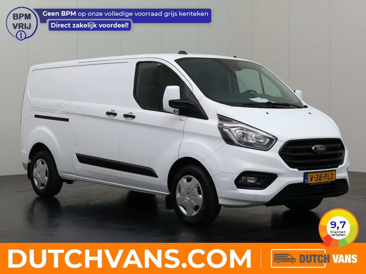 Ford Transit Custom - 2.0TDCi 130PK Lang | 2800Kg Trekgewicht | Airco | Cruise | 3-Zits | Betimmering - AutoWereld.nl