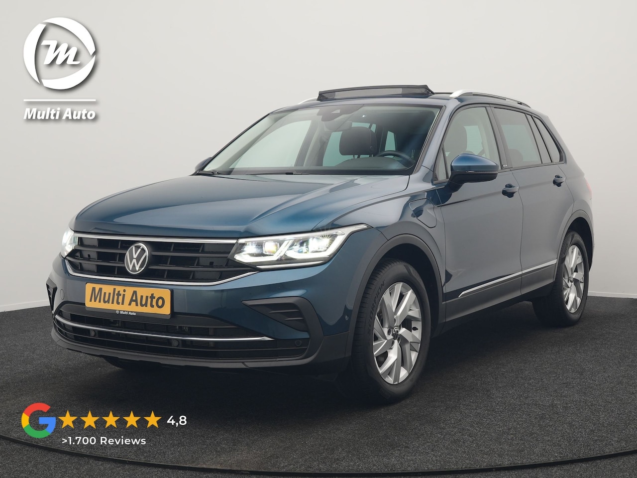Volkswagen Tiguan - 1.4 TSI eHybrid Active PHEV 245pk Dealer O.H. | Trekhaak Af Fabriek | Panodak | Adaptive C - AutoWereld.nl