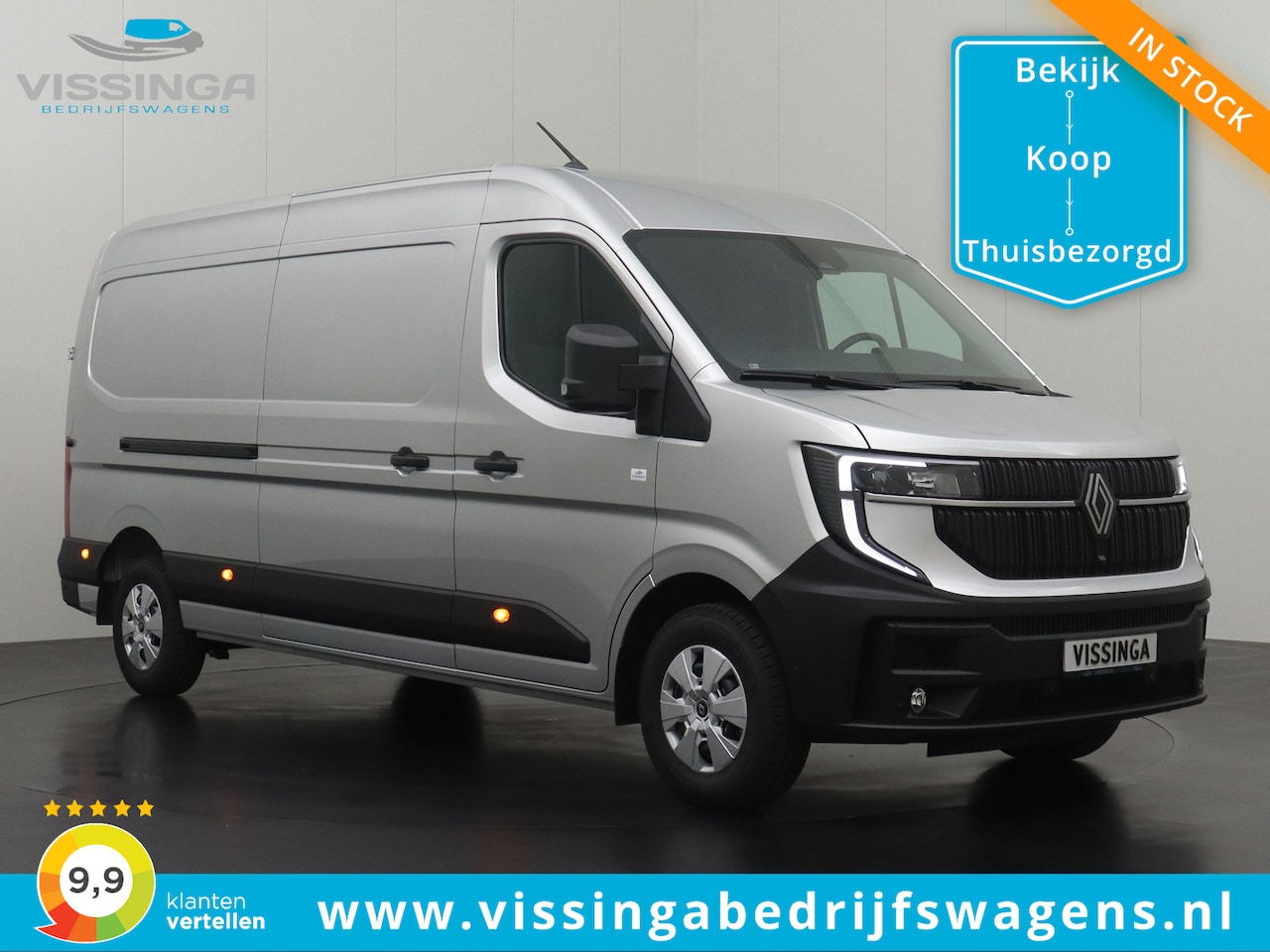 Renault Master - L3H2 170 pk Extra Luxe Etoilé Gris (zilver) - AutoWereld.nl