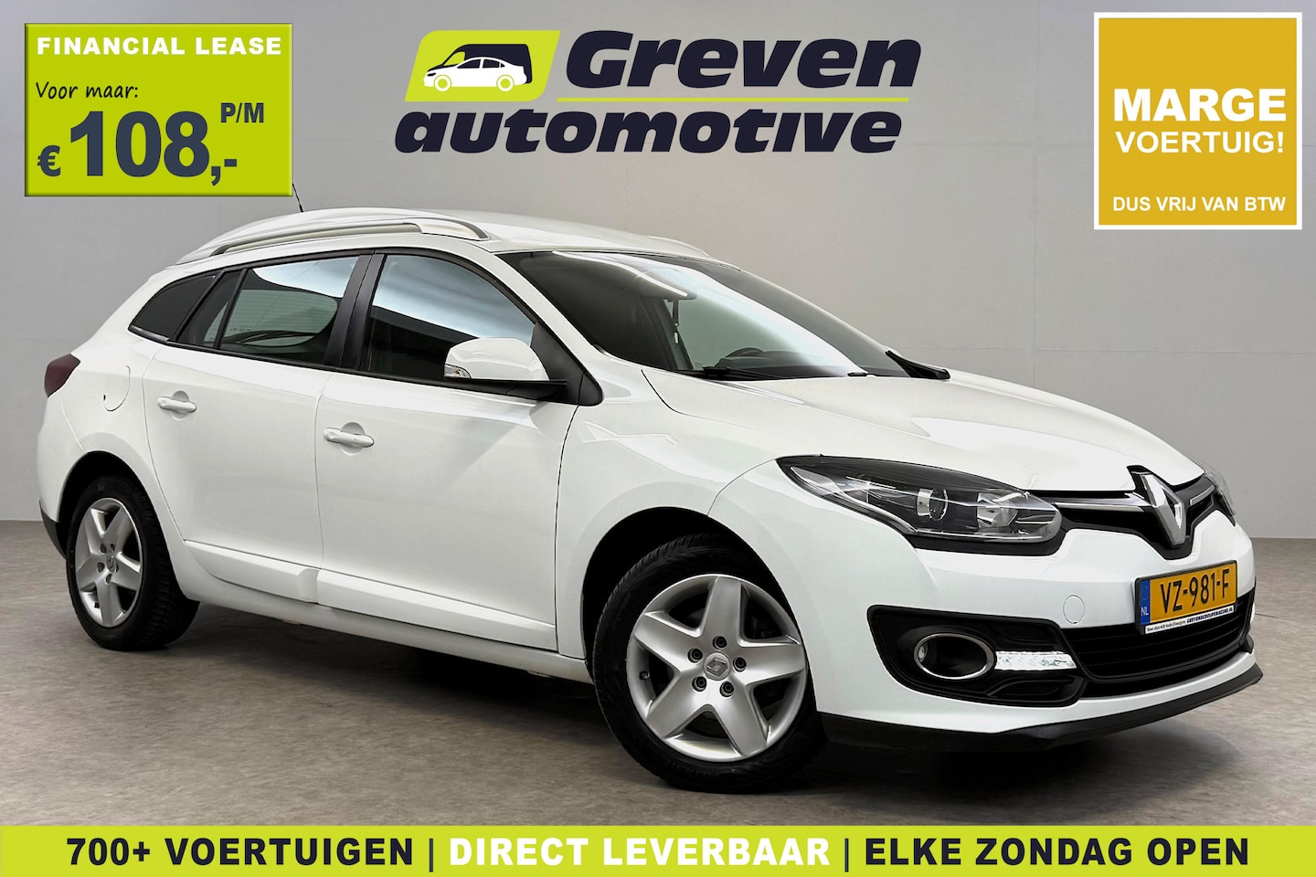 Renault Mégane - 1.5 dCi Expression S&S | VAN | Grijs Kenteken | Marge | Airco | Cruise | Navi | Parkeersen - AutoWereld.nl