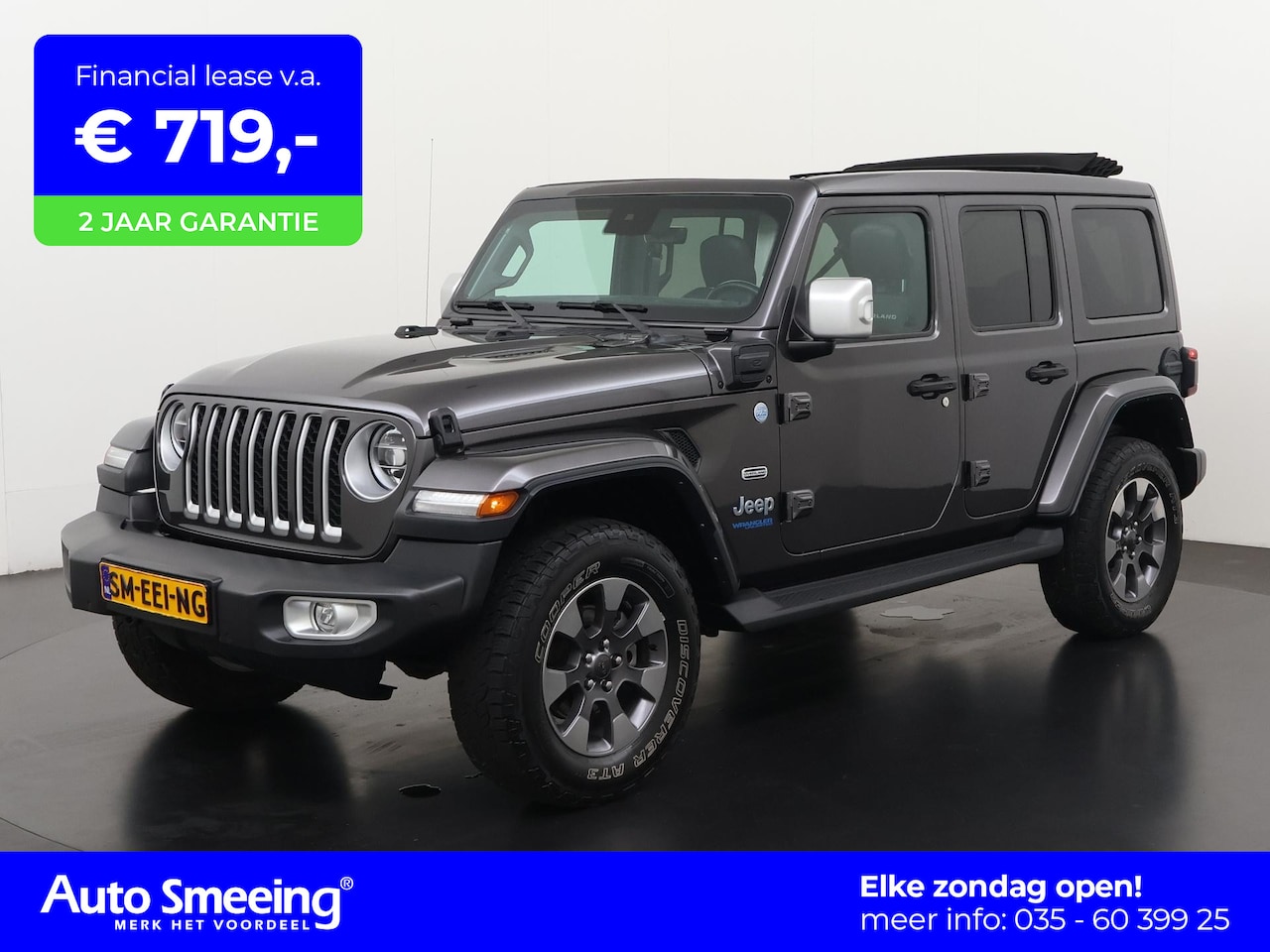 Jeep Wrangler Unlimited - 4xe 380 Overland Sky-One-touch power roof | Elektr vouwdak | Alpine Audio | Stoel/Stuurver - AutoWereld.nl