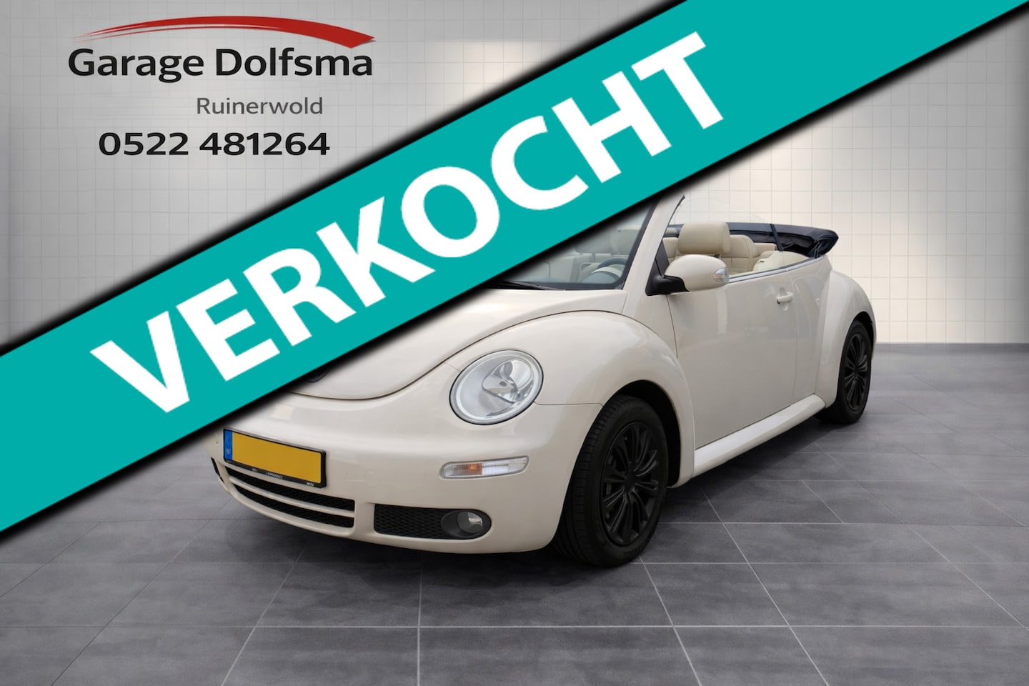 Volkswagen New Beetle Cabriolet - 1.6 Highline-Leer-PDC- - AutoWereld.nl
