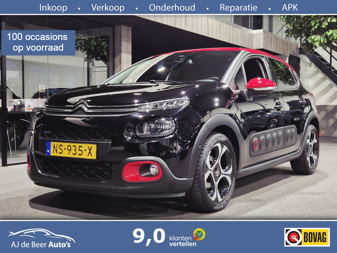 Citroën C3 - 1.2 110pk Shine Navi | Camera | Clima | Dodehoek | DAB - AutoWereld.nl