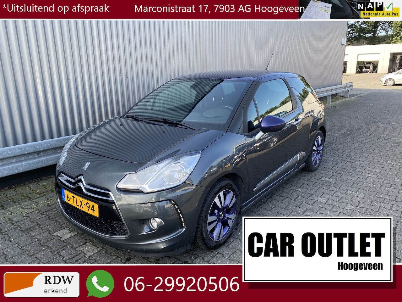 Citroën DS3 - 1.2 VTi Business Clima, Navi, CC, PDC, LM, nw. APK – Inruil Mogelijk – - AutoWereld.nl