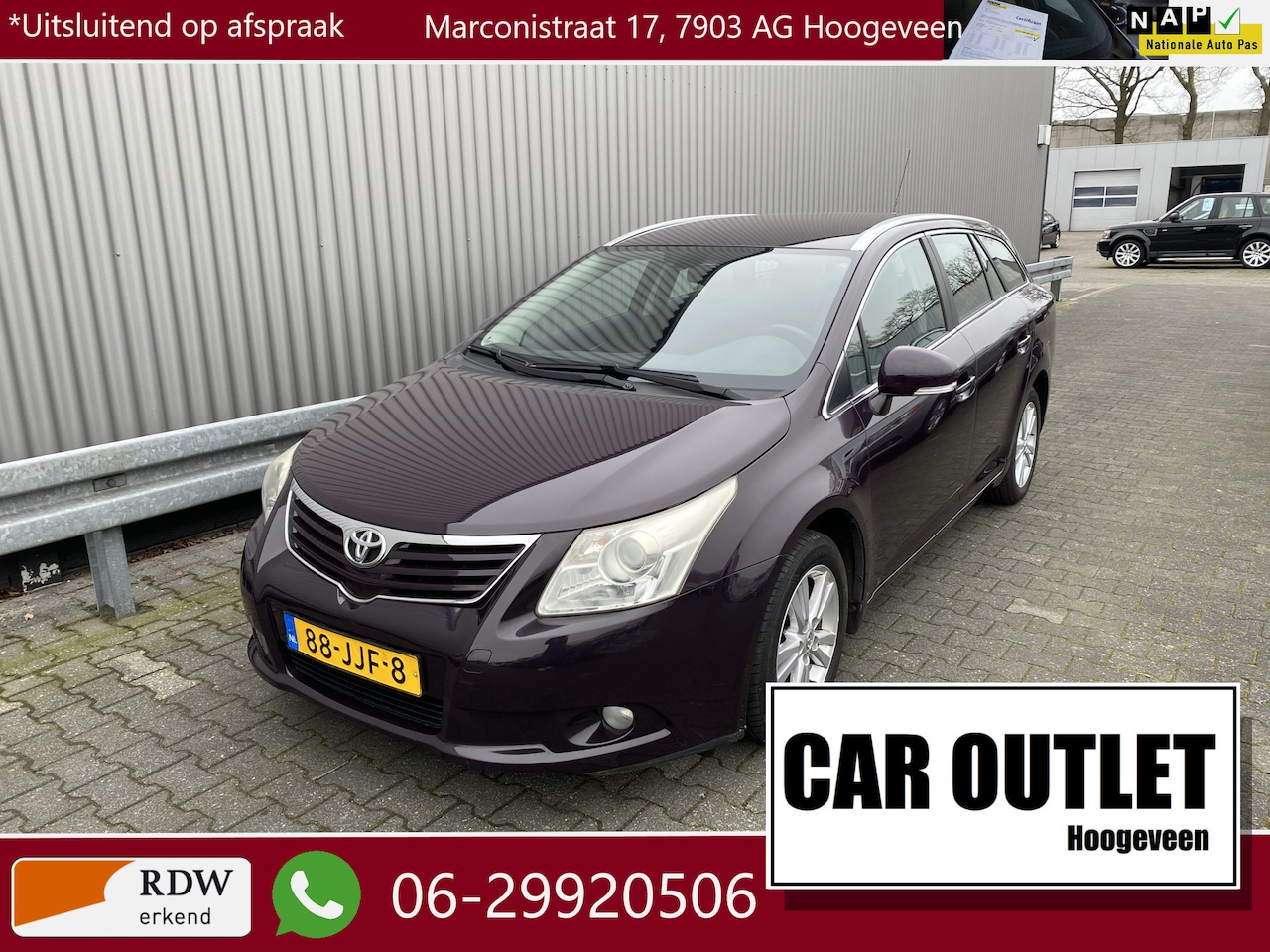 Toyota Avensis Wagon - 1.8 VVTi Dynamic AUTOMAAT, 168Dkm.NAP, Clima, Navi, PDC, LM, nw. APK – Inruil Mogelijk – - AutoWereld.nl