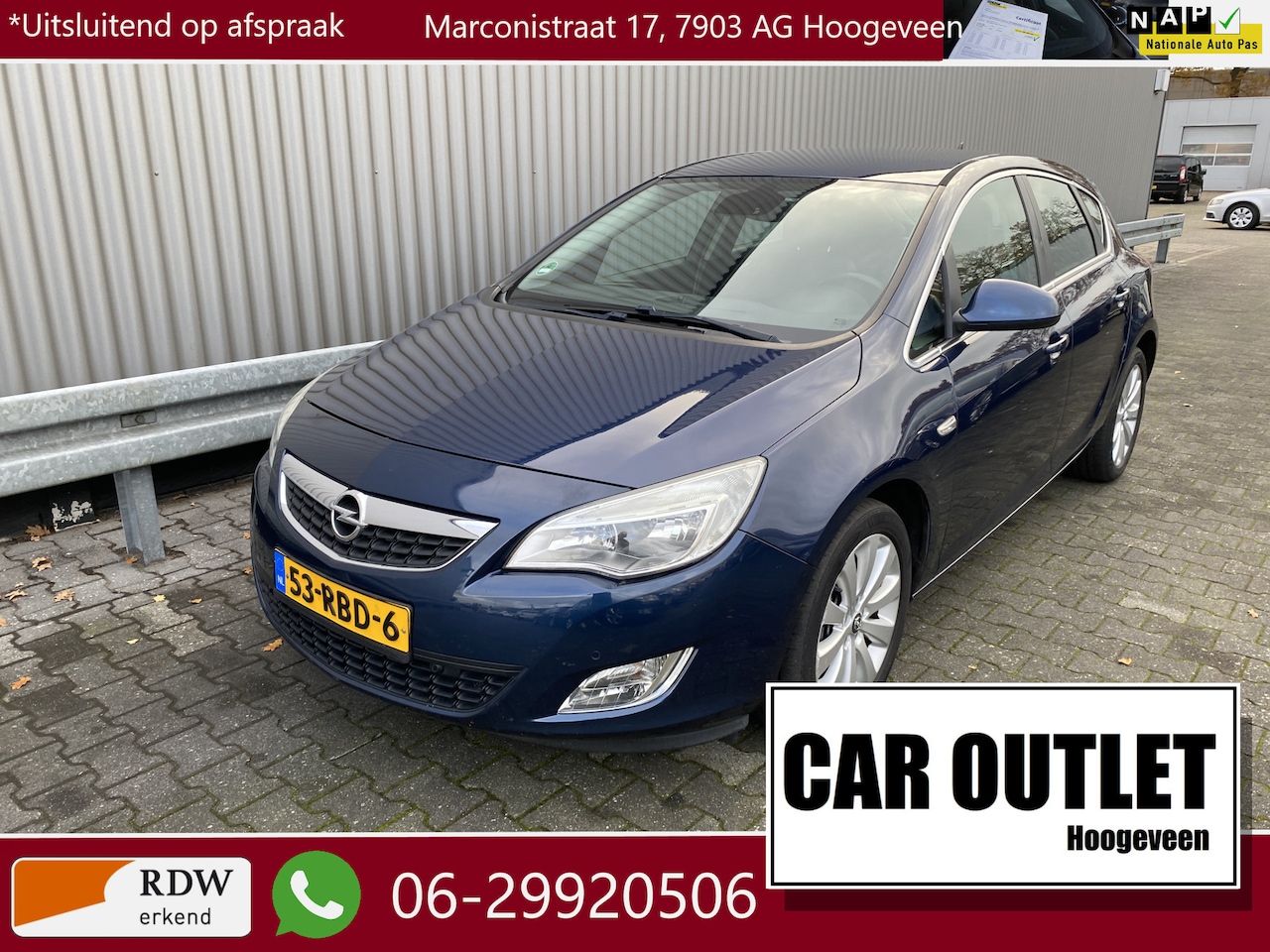 Opel Astra - 1.4 Turbo Cosmo 1.4 Turbo Cosmo 5-Drs, Navi, Leer/Stof, CC, PDC, LM, nw. APK – Inruil Mogelijk – - AutoWereld.nl