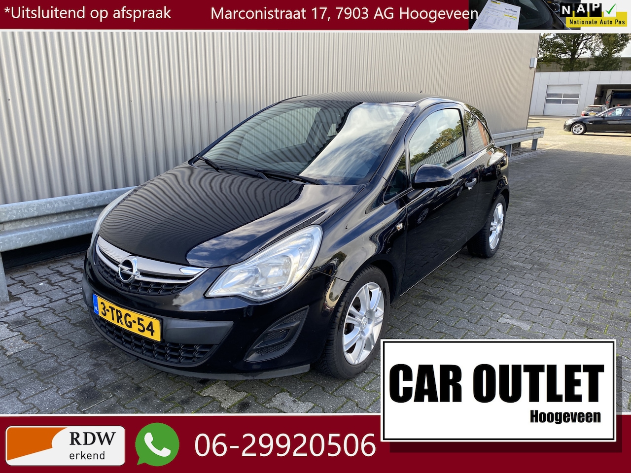 Opel Corsa - 1.0-12V Selection 148Dkm, Briljant Zwart, LM, nw. APK – Inruil Mogelijk – - AutoWereld.nl