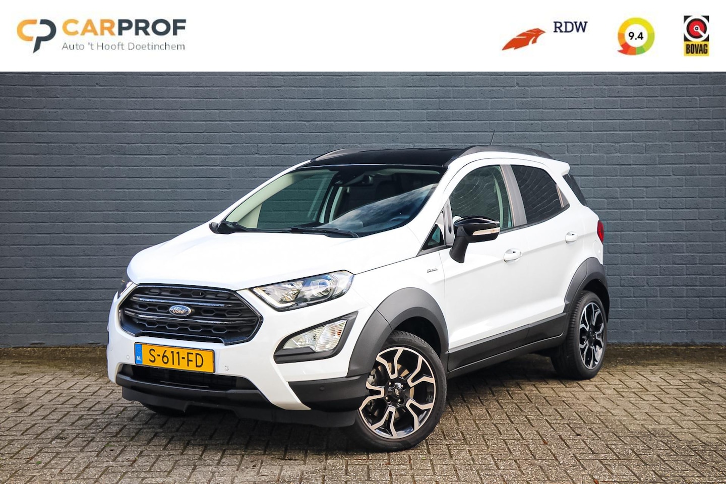 Ford EcoSport - 1.0 EcoBoost Active LEDER / B&O / CARPLAY / STUUR + STOELVERW. - AutoWereld.nl