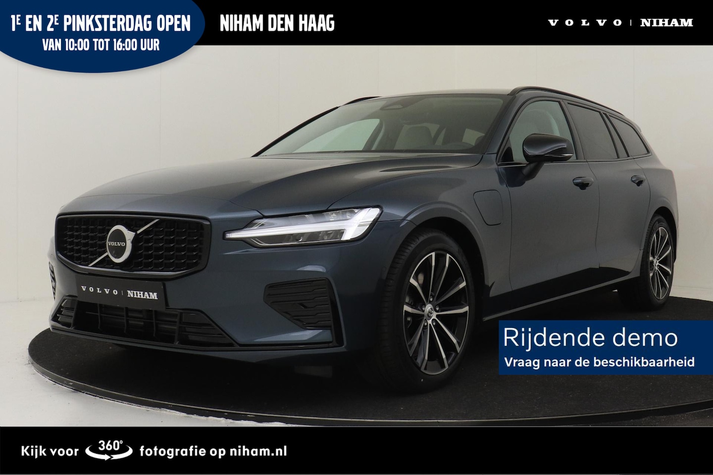 Volvo V60 - T6 PLUG-IN HYBRID AWD PLUS DARK -HARMAN/KARDON|360°CAM|POWER-SEATS|KEYLESS|18" - AutoWereld.nl