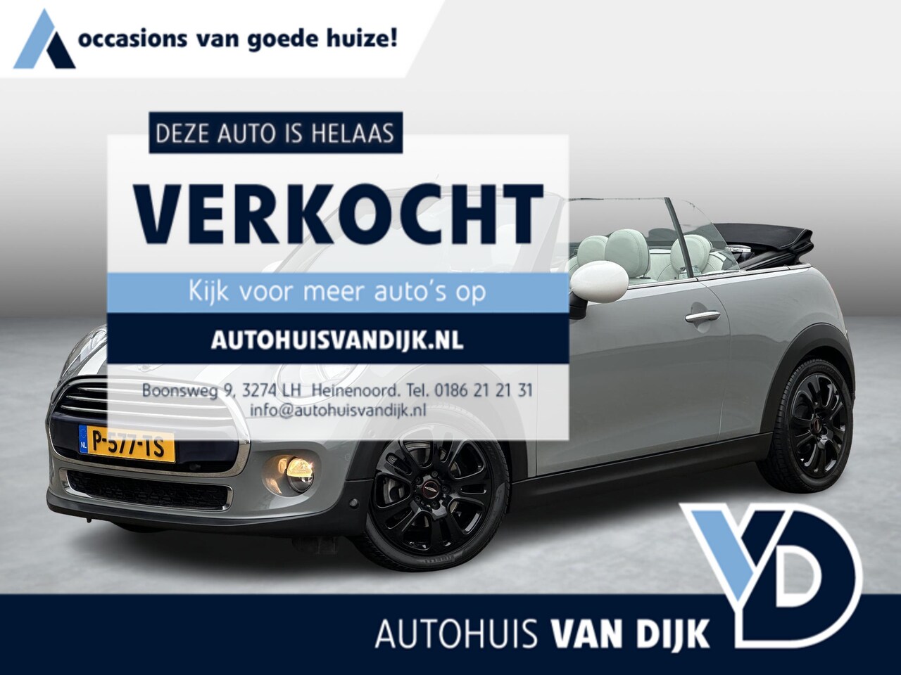MINI Cabrio - 1.5 Cooper Pepper Serious Business | Leder/Stoelverw./Cruise Control/Parkeerhulp/17-inch - AutoWereld.nl