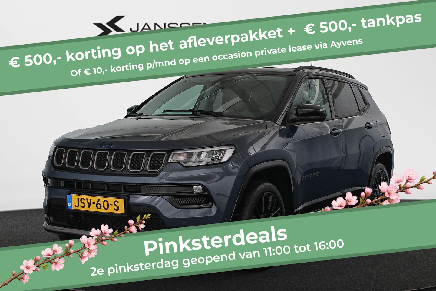 Jeep Compass - 4xe 240 Plug-in Hybrid Electric S SOH 98% Leder Stuur-Stoelverwarming Carplay - AutoWereld.nl