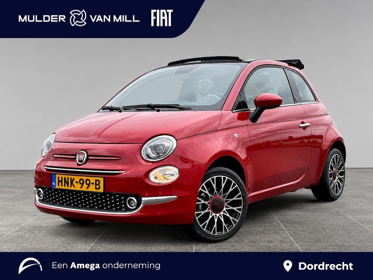 Fiat 500 C - Cabrio RED 1.0 Hybrid 70pk | NAVI | CLIMA | DAB+ | 16" LM-VELGEN | APPLE CARPLAY / ANDROID - AutoWereld.nl