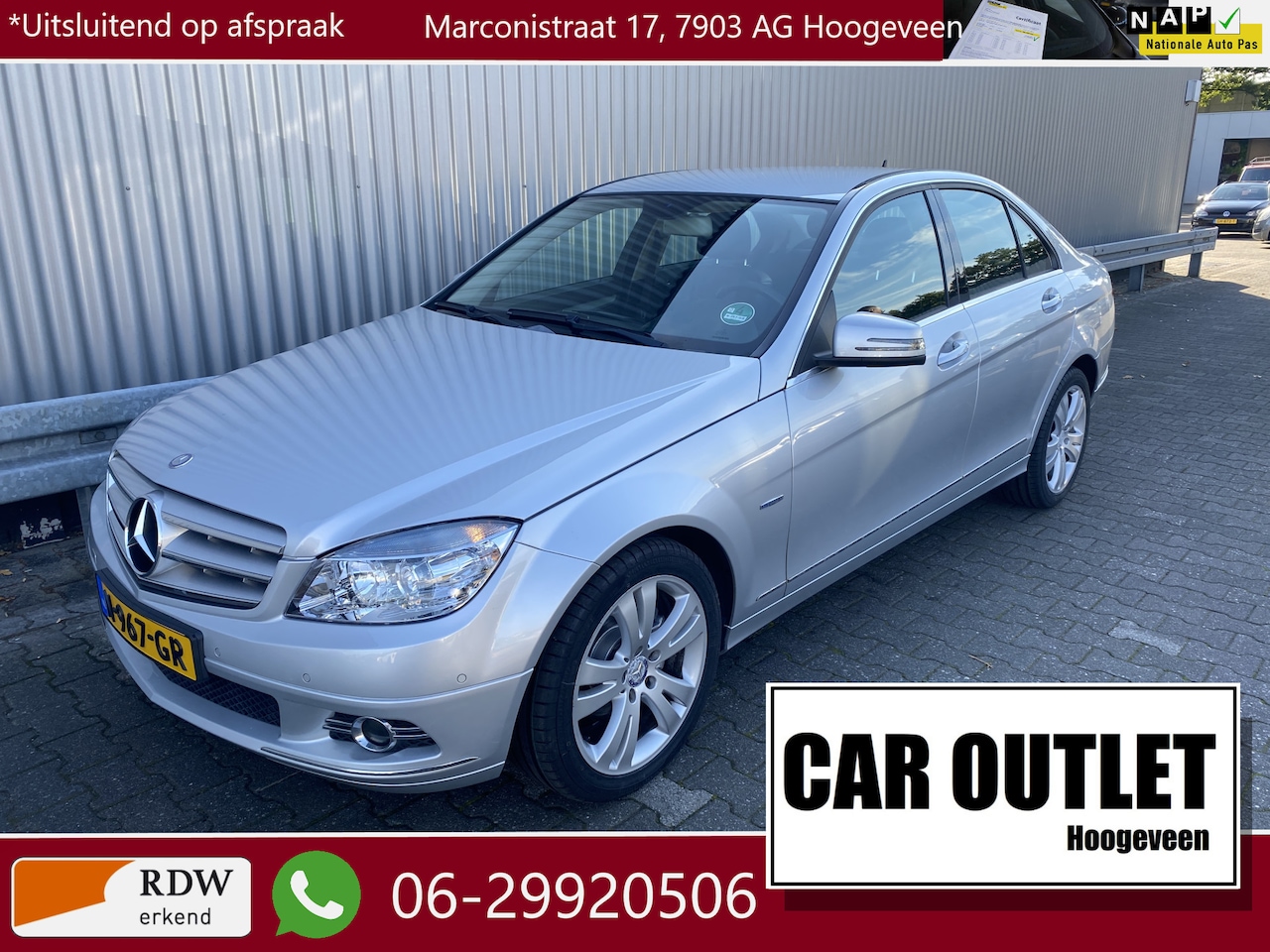Mercedes-Benz C-klasse - 180 CGI BlueEFFICIENCY Business Class Avantgarde 164Dkm, AUTOMAAT, Leer/Stof, Clima, Stoel - AutoWereld.nl