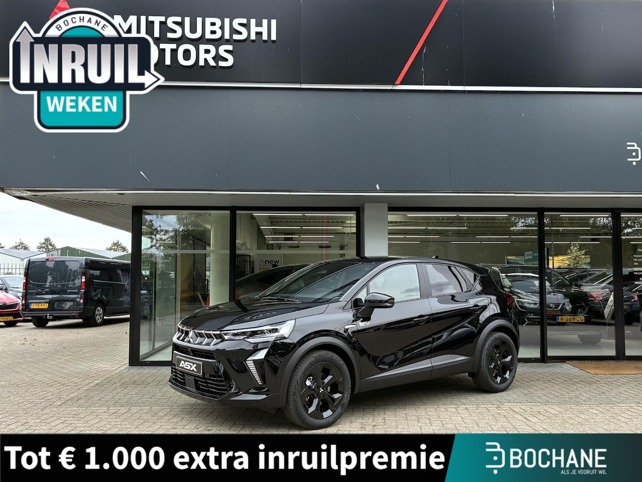 Mitsubishi ASX - 1.8 HEV AT Black Edition NIEUW UIT VOORRAAD LEVERBAAR | Climate Control | Achteruitrijcame - AutoWereld.nl