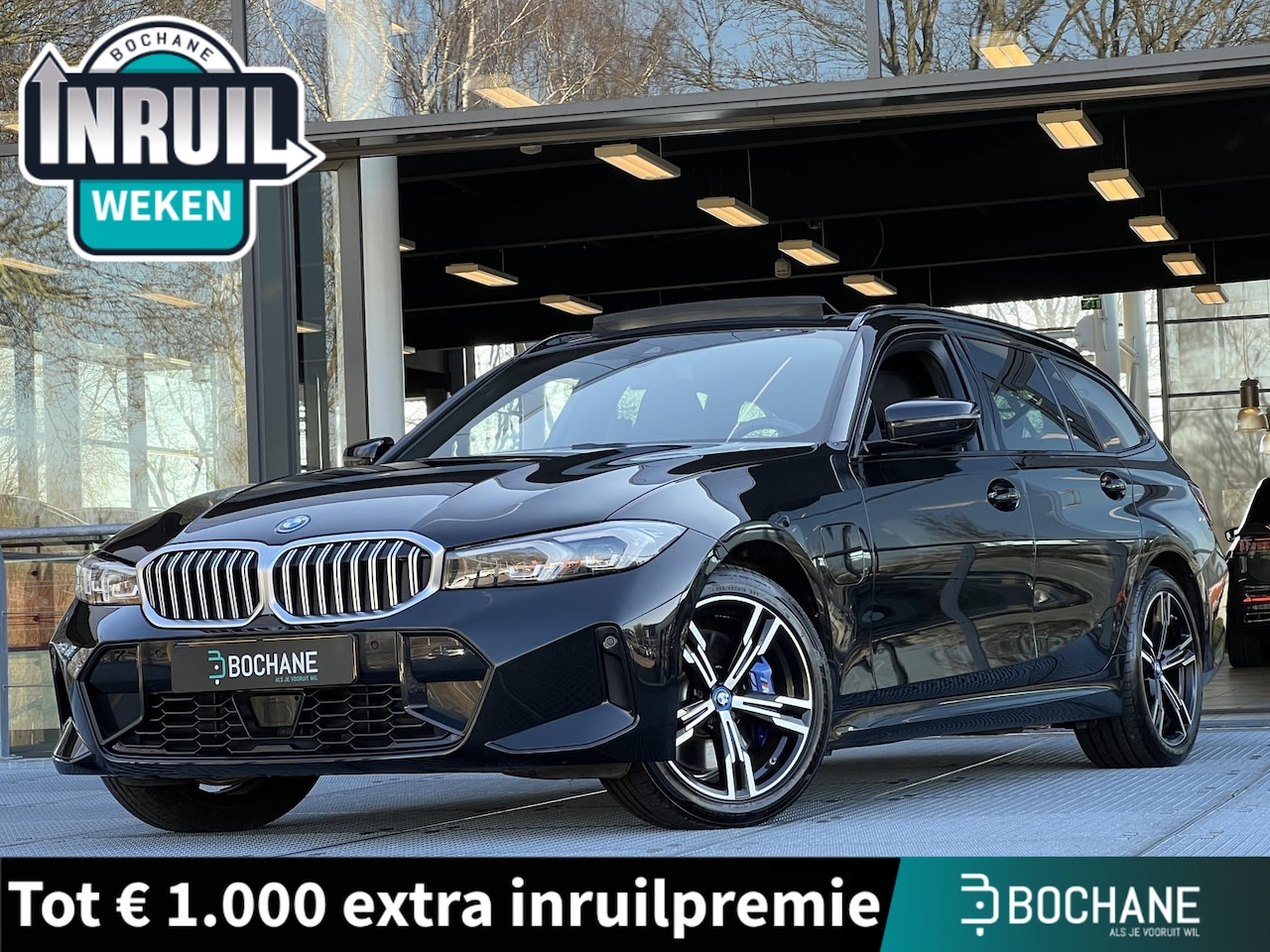 BMW 3-serie Touring - 330e X-drive Automaat 293PK | M-Sport | Panoramadak | Supersport stoelen | Head-Up Display - AutoWereld.nl