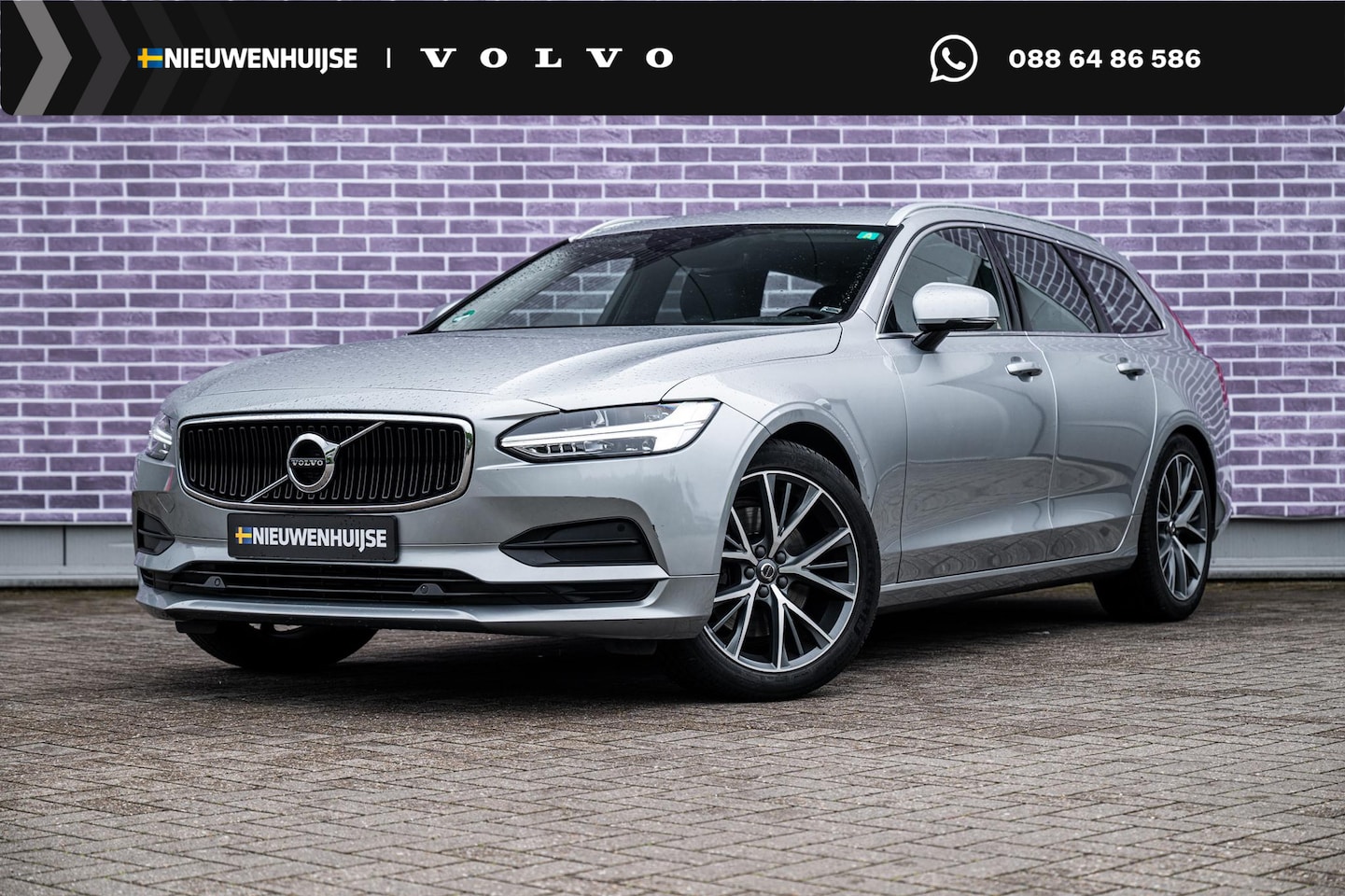 Volvo V90 - 2.0 T4 Momentum | Trekhaak | Adaptieve Cruise Control | Leer | Scandinavian Line | Standka - AutoWereld.nl