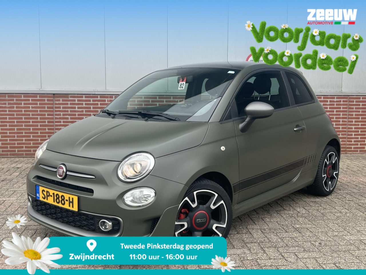 Fiat 500 - TwinAir Turbo 105 PK Sport | Navi | Carplay | Pano | Clima | 16" - AutoWereld.nl
