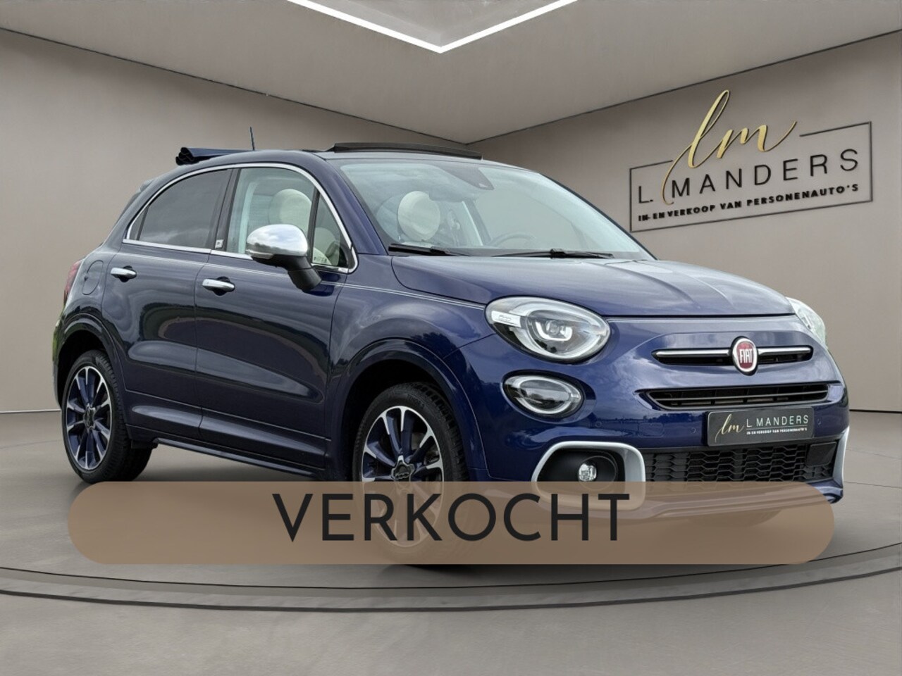 Fiat 500 X - 1.3 Turbo Yacht Club Capri 2021 BLAUW | Cabrio | Leder | Airco - AutoWereld.nl
