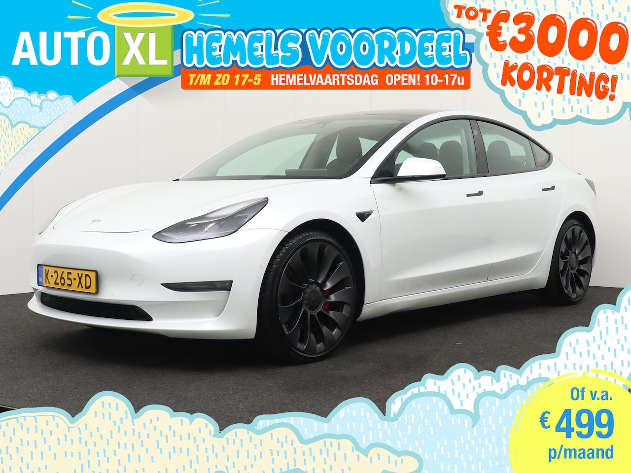 Tesla Model 3 - Performance AWD 75 kWh Pano-dak 20'LMV Dodehoek - AutoWereld.nl
