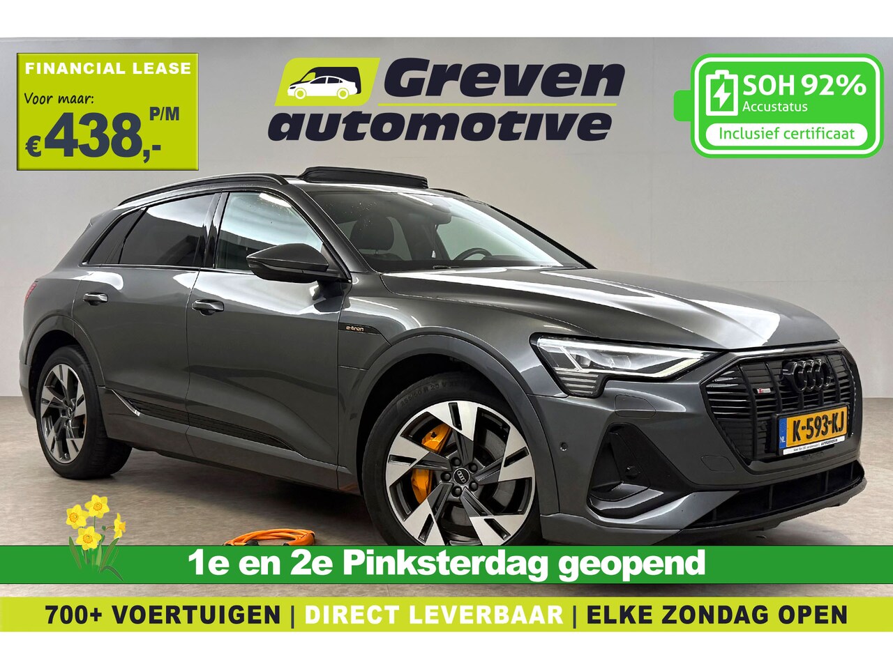Audi e-tron - 50 Quattro Launch edition 71 kWh S-Line | Snelladen | SOH 92% | Pano | Memory | Camera | V - AutoWereld.nl