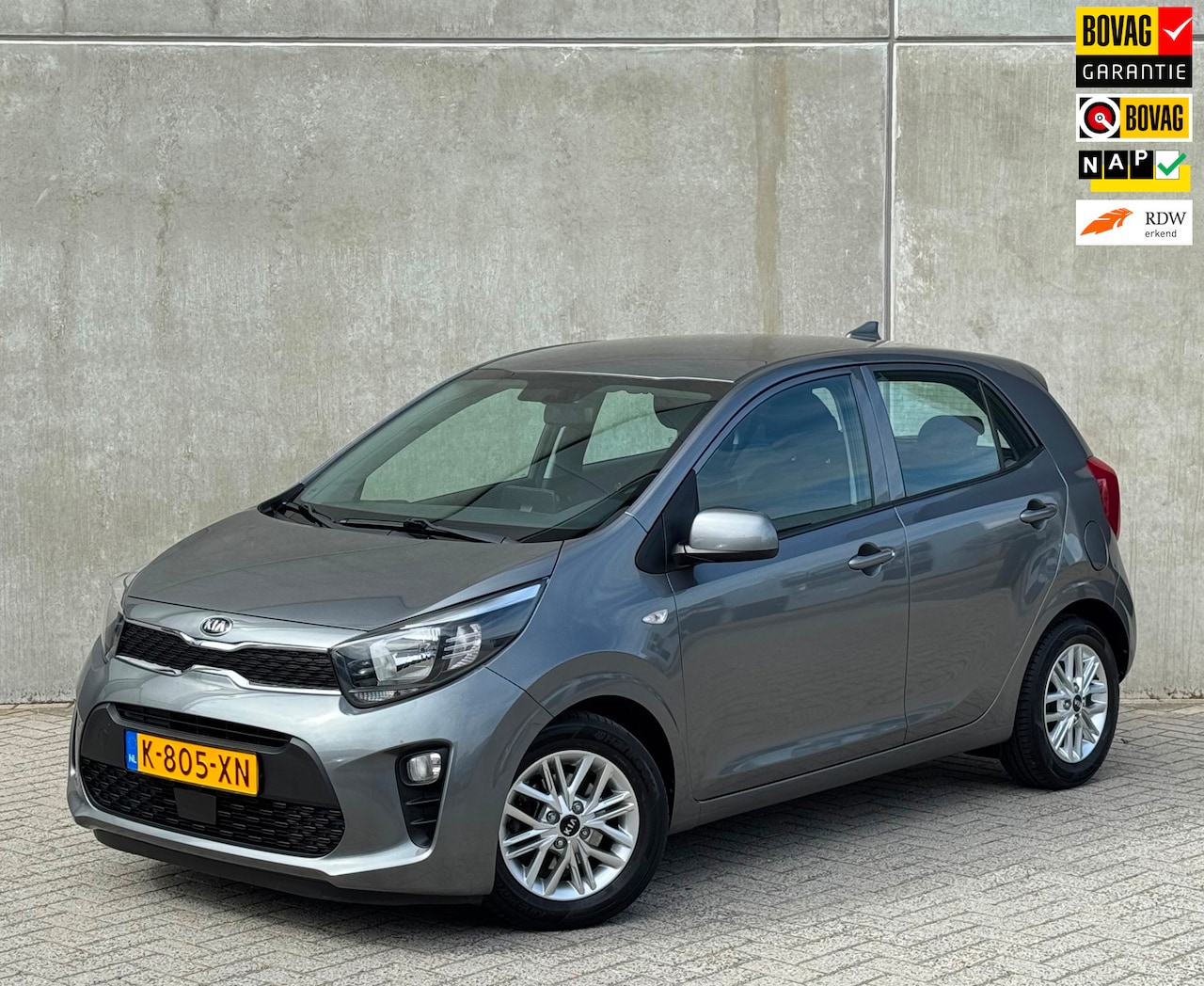 Kia Picanto - 1.0 DPi DynamicLine 2021 Grijs 5D CAMERA|CARPLAY - AutoWereld.nl
