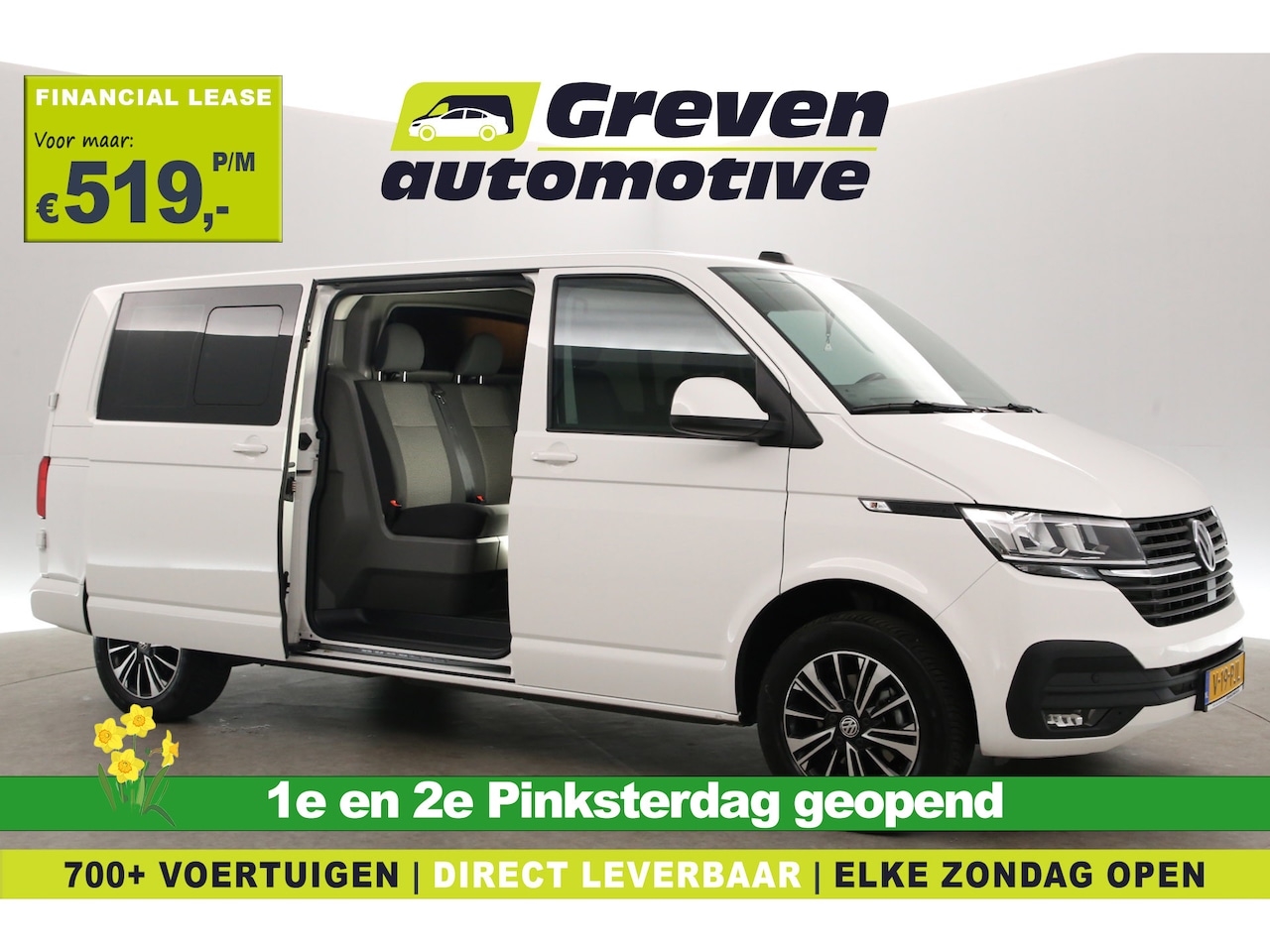 Volkswagen Transporter - 2.0 TDI L2H1 | Dubbele Cabine | Aut. | Airco | Cruise | Camera | Carplay | 2xSchuifdeur - AutoWereld.nl