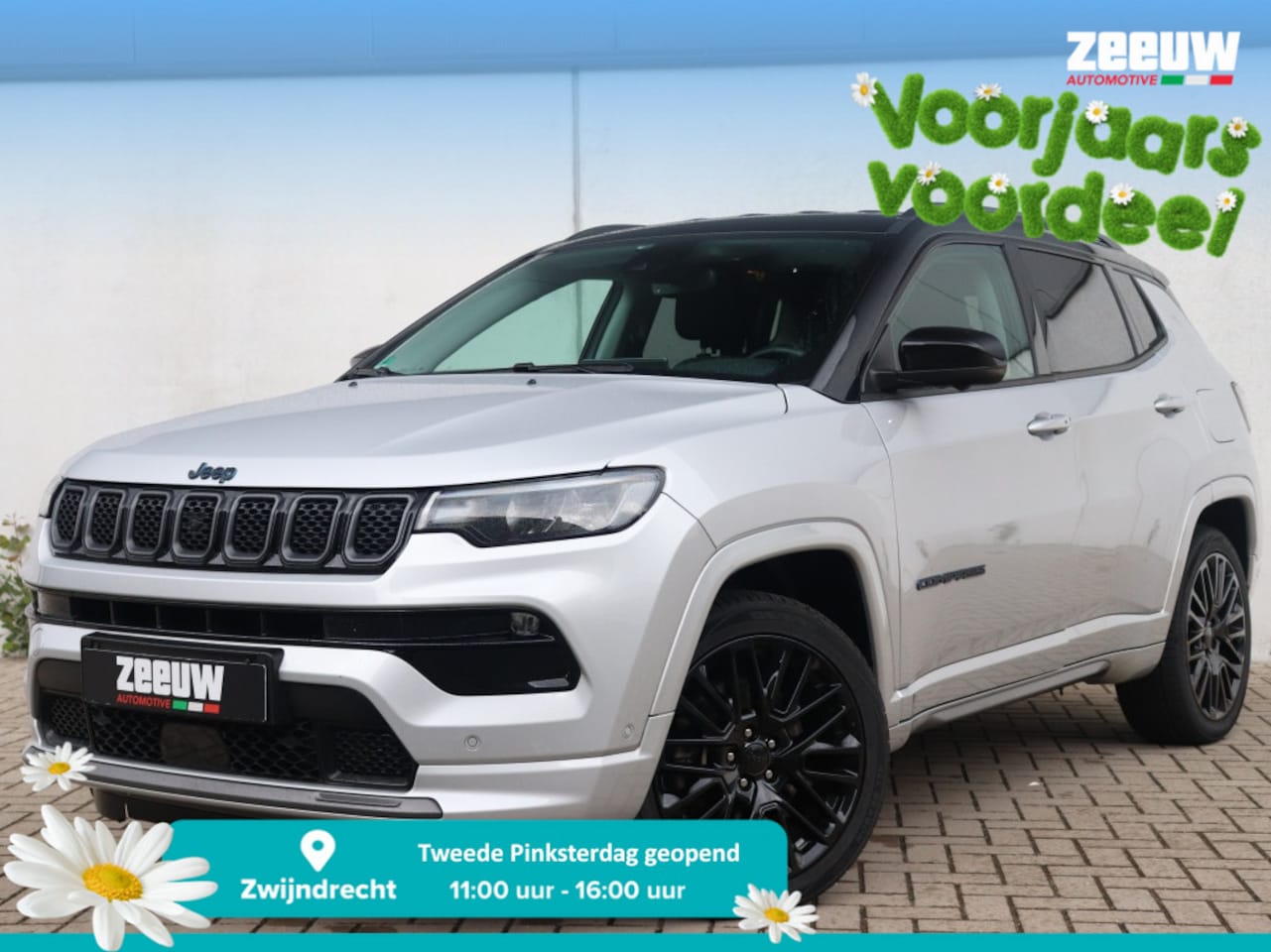 Jeep Compass - 4xe 240 PK Hybrid S | Leder | Navi | Winter | Camera | 19" - AutoWereld.nl