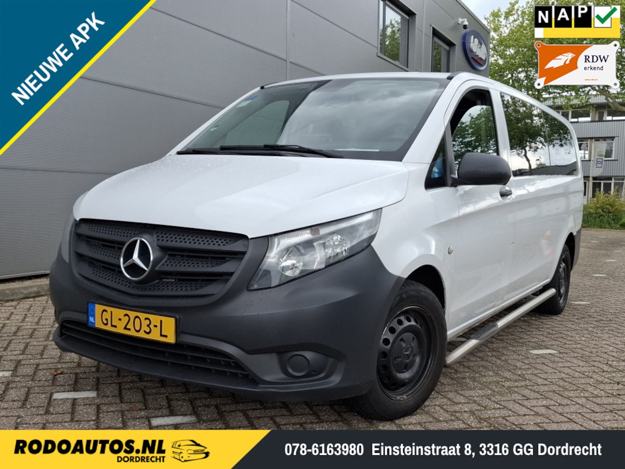 Mercedes-Benz Vito Tourer - 109 BT Extra Lang 9p (3x3) ✅ Taxiklaar! - AutoWereld.nl