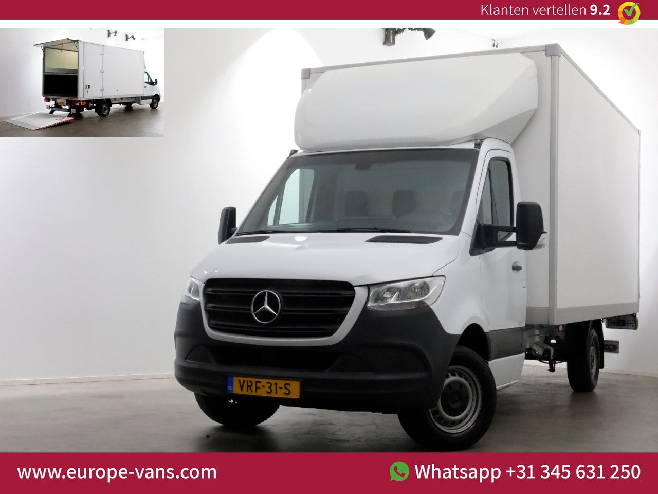 Mercedes-Benz Sprinter - 315 CDI 150pk 9G Automaat XXL Bakwagen met laadklep en zijdeur L455 06-2022 - AutoWereld.nl