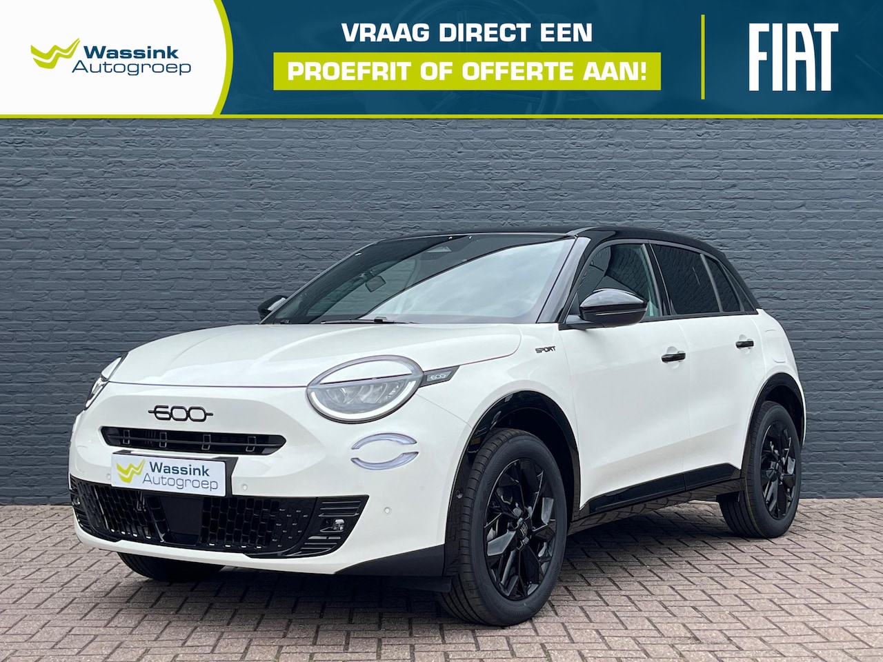 Fiat 600 - 1.2 Hybrid Sport | Automaat | Sportieve Uitvoering | Adaptive Cruise Control | Massage Sto - AutoWereld.nl