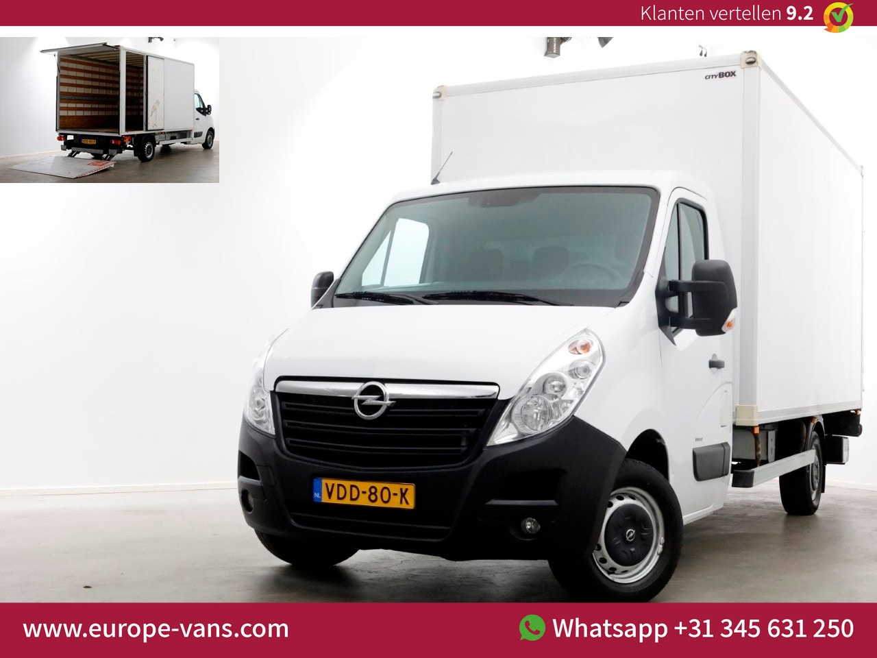 Opel Movano - 2.3 CDTI 146pk E6 Bakwagen met laadklep en zijdeur 10-2019 - AutoWereld.nl