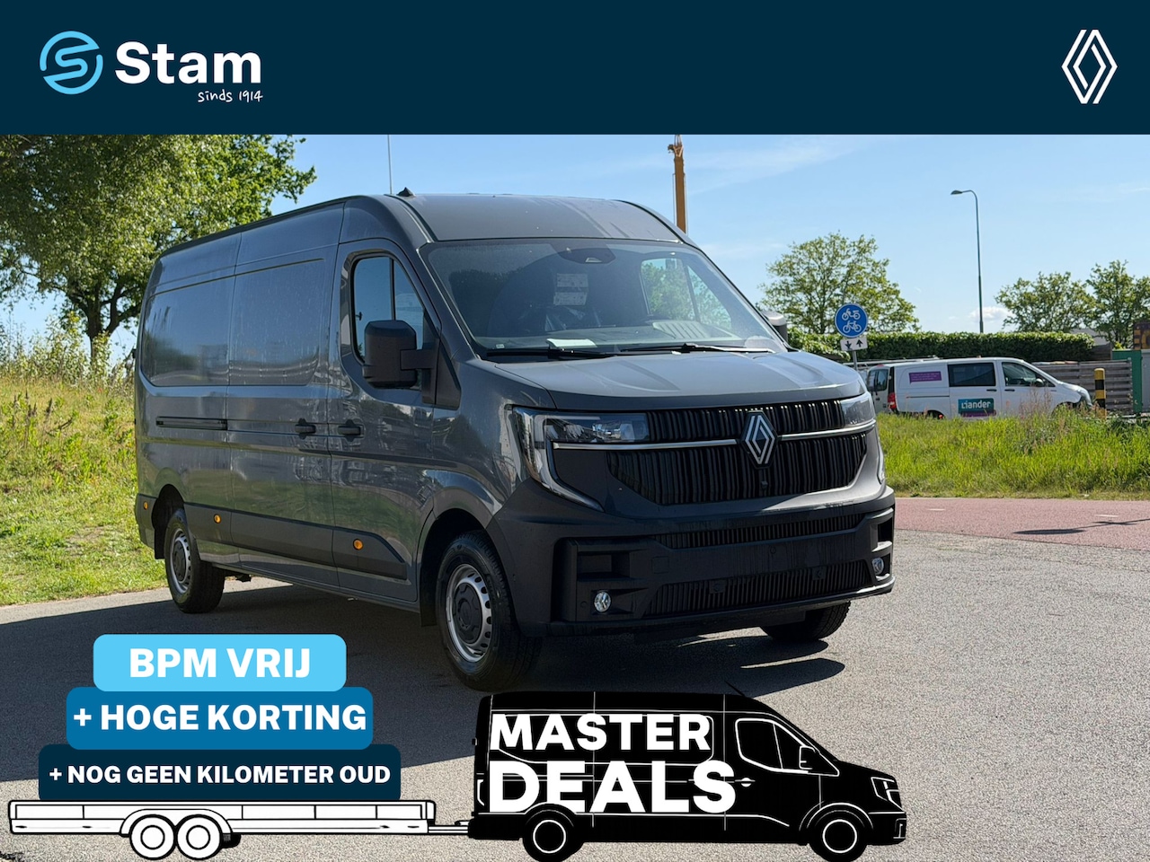 Renault Master - T35 2.0 dCi 150 L3H2 Advance Cruise | Navi | Parkeersensoren achter | Trekhaak | Schuideur - AutoWereld.nl