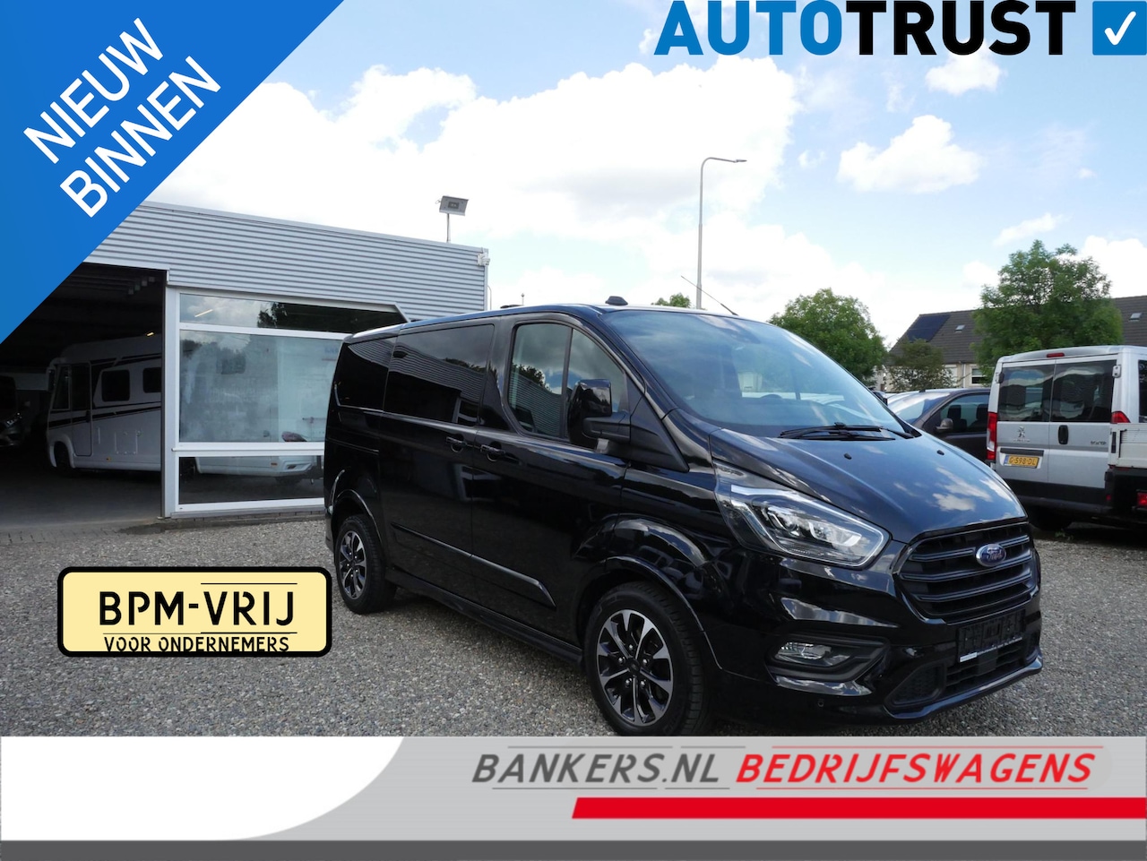 Ford Transit Custom - 2.0 TDCI 185PK, L1H1, Sport, Dubbel Cabine, Airco, 2 x Schuifdeur - AutoWereld.nl