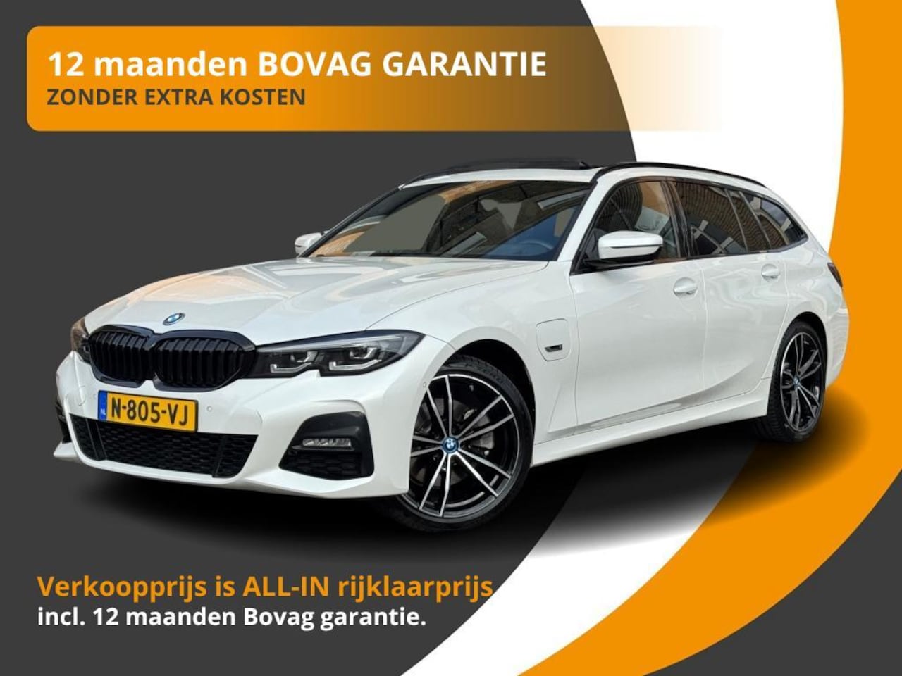 BMW 3-serie Touring - 320e HIGH EXECUTIVE M-SPORT PANO/LEER/LED/CAMERA/NL-AUTO - AutoWereld.nl
