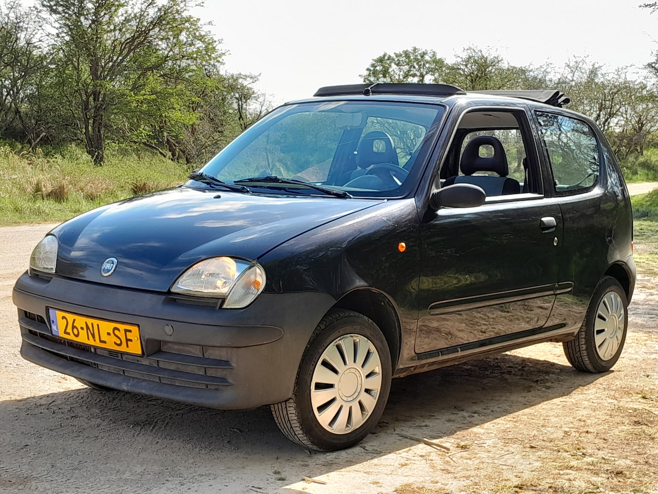 Fiat Seicento - 1.1 Team 1.1 '03 Black Line met schuifdak | zuinig rijden - AutoWereld.nl