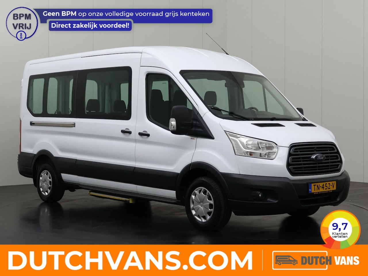 Ford Transit Kombi - 2.0TDCI L3H2 |Personenbus | 9-Persoons | € 21720,-- incl BTW | Airco | Camera | Cruise | 3 - AutoWereld.nl